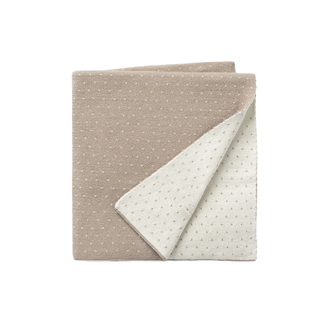Dotty Pouch & Blanket Set Stone