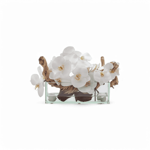 12" Orchid Rectangular White