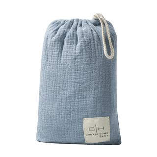 Gauze 3 Piece Crib Set in Pouch Blue
