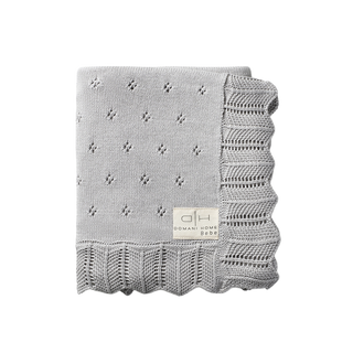 Scalloped Pointelle Blanket Nimbus Cloud