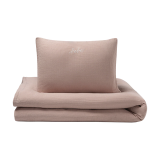 Gauze 3 Piece Crib Set in Pouch Pink