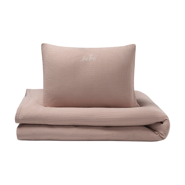 Gauze 3 Piece Crib Set in Pouch Pink