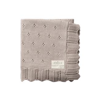 Scalloped Pointelle Blanket Blush Pink