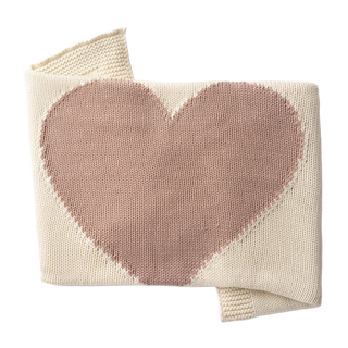 Heart Baby Blanket Blush