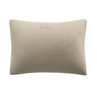 Gauze Linen Bebe Boudoir Sham Taupe