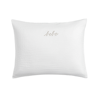 Gauze Linen Bebe Boudoir Sham White