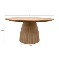 Oxford Round Dining Table Greige Oak