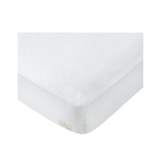 Gauze 3 Piece Crib Set in Pouch White
