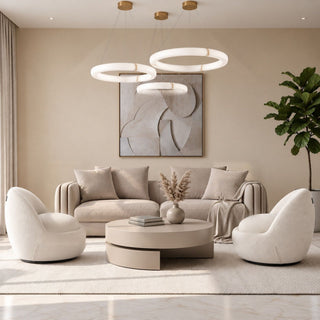 Mayfair 3 Seater Sofa Latte - living room