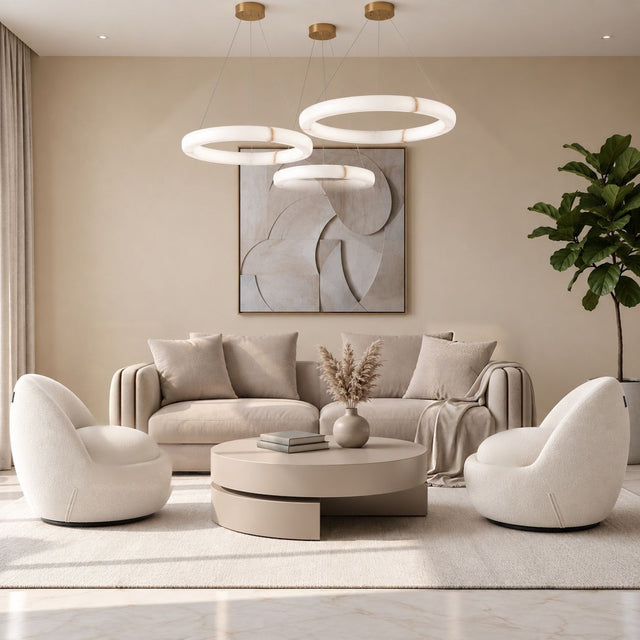 Mayfair 3 Seater Sofa Latte - living room