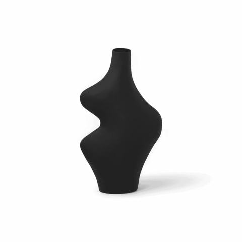 Karma Black Curvy Vase