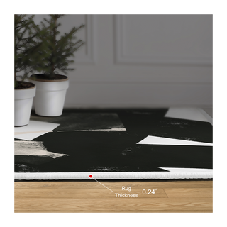 Abstract Noir Rug (8' X 10')