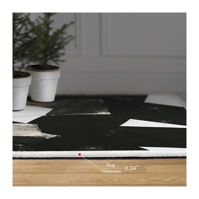 Abstract Noir Rug (8
