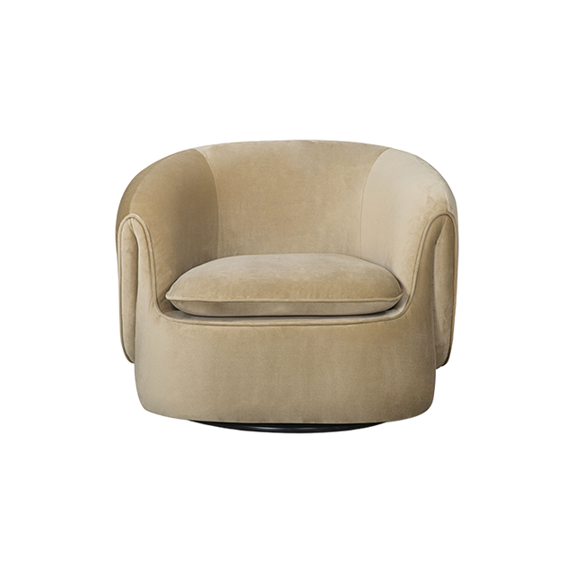 Adele Lounge Chair Camel Velvet