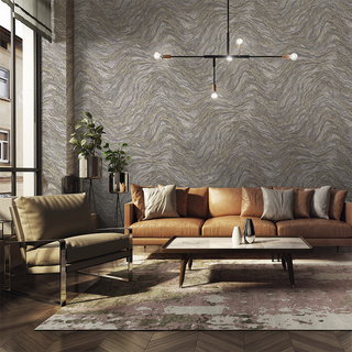Amalfi Wallpaper Silver Onyx