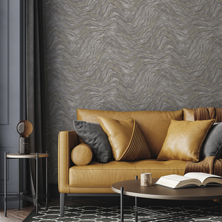 Amalfi Wallpaper Silver Onyx
