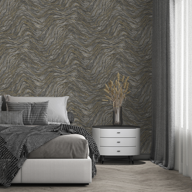 Amalfi Wallpaper Smoke Onyx