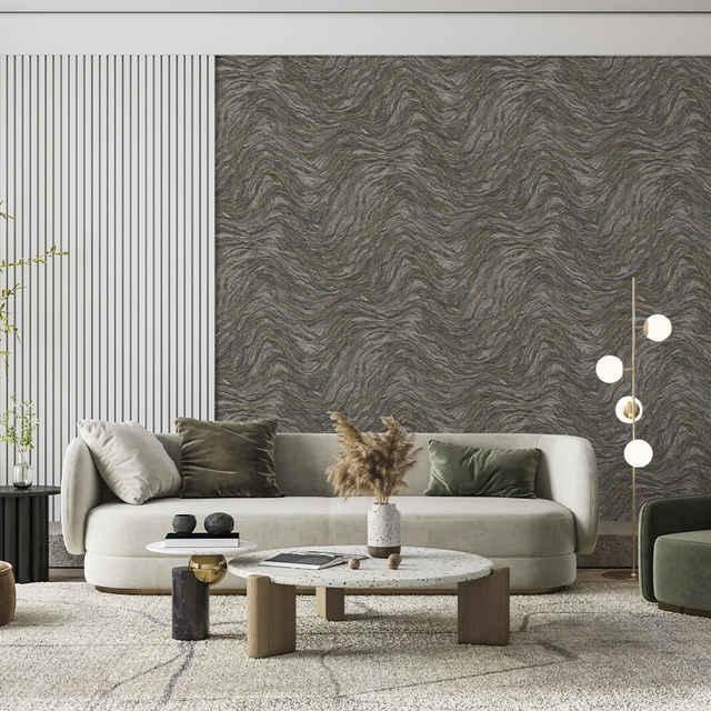 Amalfi Wallpaper Smoke Onyx