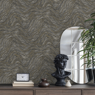 Amalfi Wallpaper Smoke Onyx