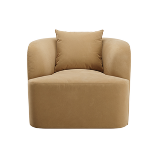 Elora Lounge Chair Camel Velvet