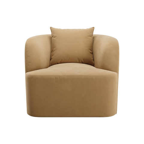Elora Lounge Chair Camel Velvet