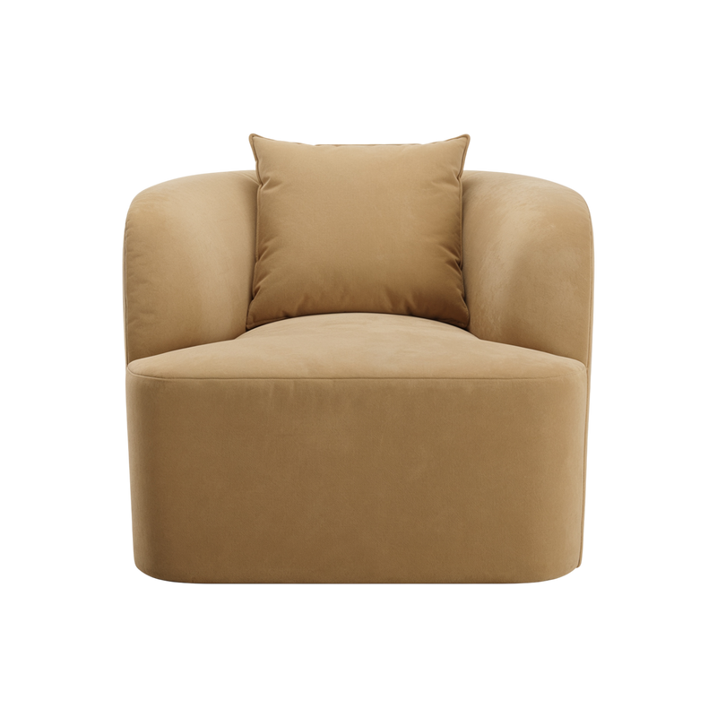 Elora Lounge Chair Camel Velvet