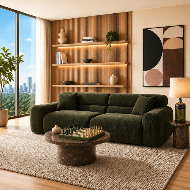 Artemis 4 Seater Sofa Green
