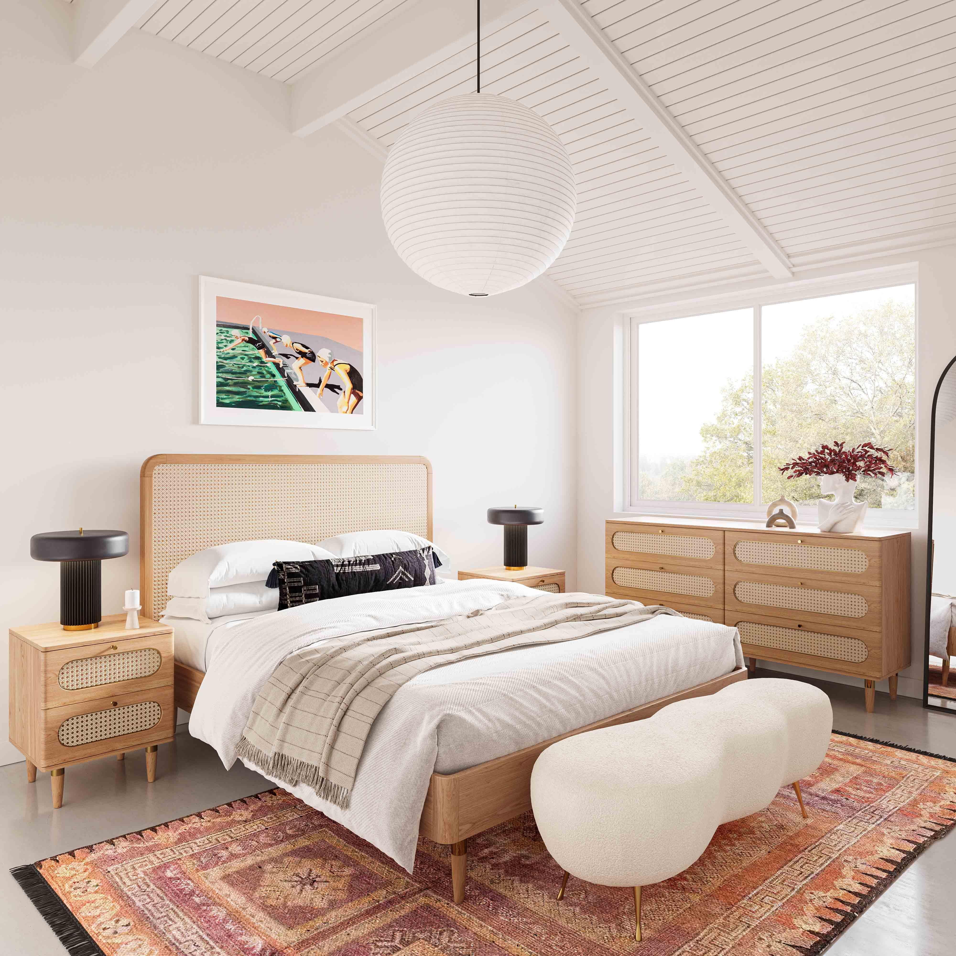 Frost Natural Cane Bed in Queen – Modani Furniture
