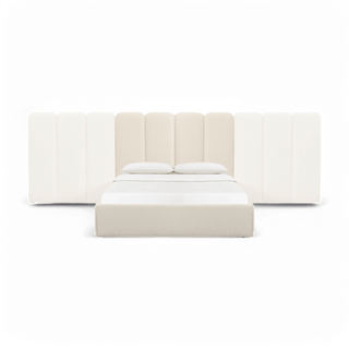Kestrel Off White Boucle Queen Bed