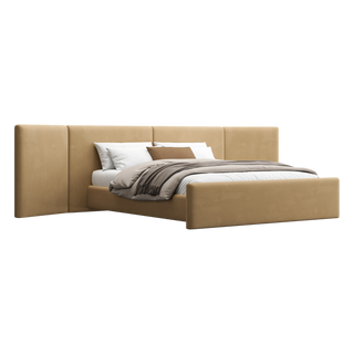 Apogee Bed Camel Velvet