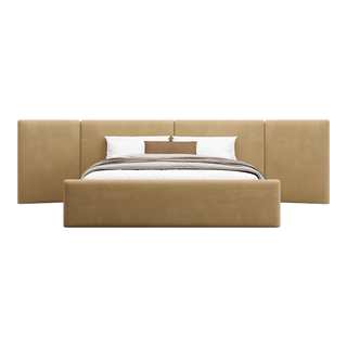 Apogee Bed Camel Velvet