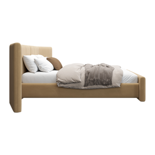 Apogee Bed Camel Velvet