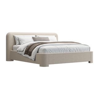 Elora Bed Greige Boucle