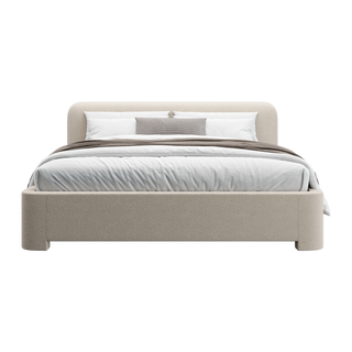 Elora Bed Greige Boucle