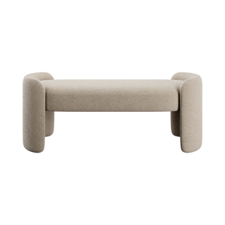 Elora Bench Greige Boucle