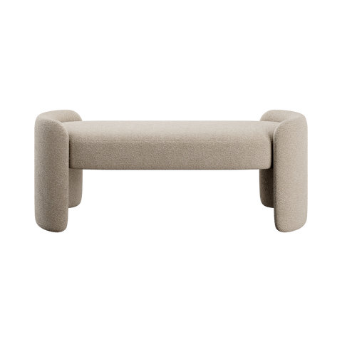 Elora Bench Greige Boucle