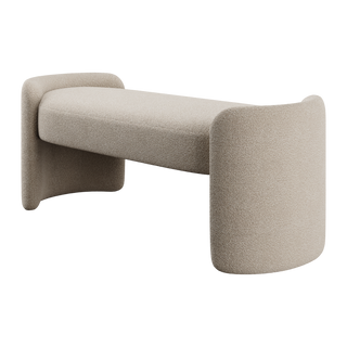Elora Bench Greige Boucle