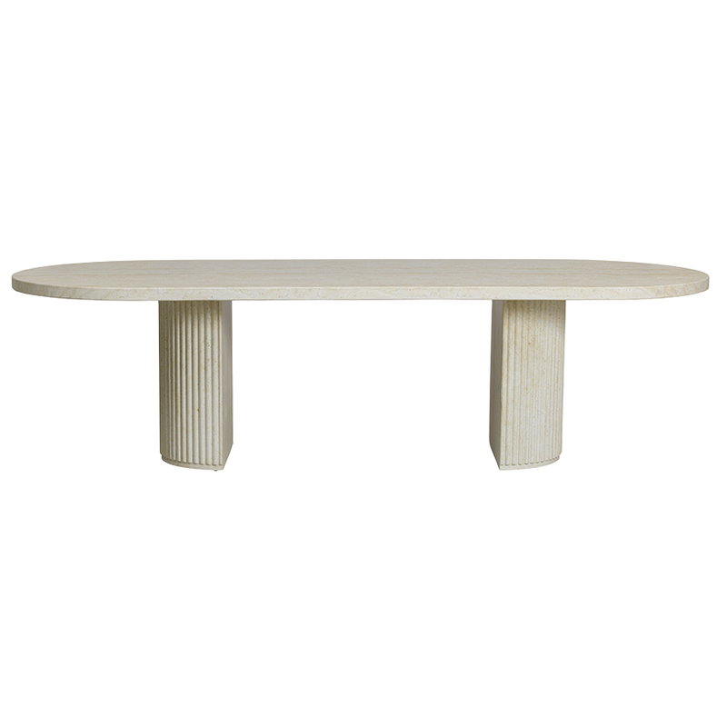 Bloom Dining Table Travertine