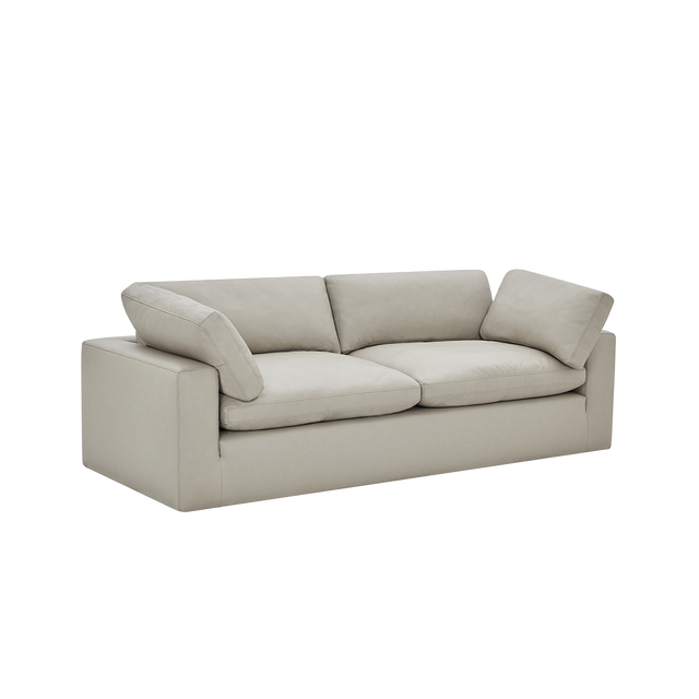 Bloom Leather 3 Seater Sofa Mocha