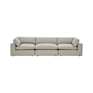 Bloom Leather 3-Piece Modular Sofa Mocha