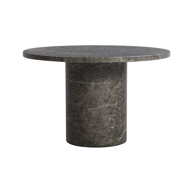 Bloom Round Dining Table Brown Marble
