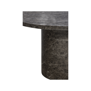 Bloom Round Dining Table Brown Marble