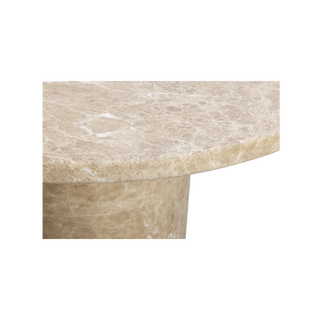 Bloom Round Dining Table Gold Marble