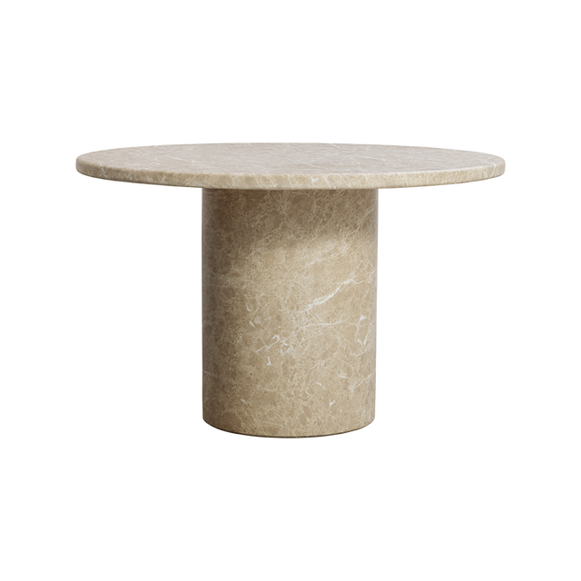 Bloom Round Dining Table Gold Marble