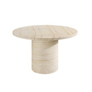 Bloom Round Dining Table Travertine