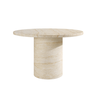 Bloom Round Dining Table Travertine
