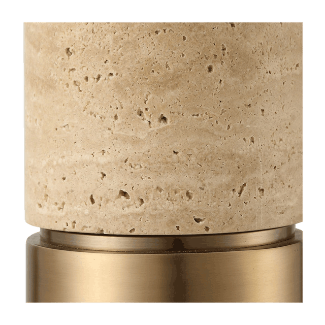 Bravertine Floor Lamp Gold & Travertine