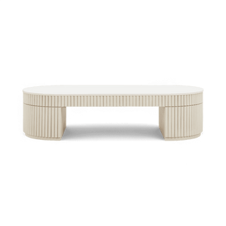 Loom Off White Oval Coffee Table