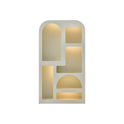 Cielo Bookshelf Alabaster w/ LED Lights