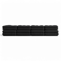 Cloud Sectional Sofa Black Boucle | Modani x The Kooples Limited Edition